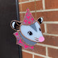 Mini Lovely Opossum Stained Glass Ornament