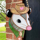 Love Cowboy Opossum Stained Glass Suncatcher