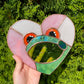 Iridescent Lovely Frog Stained Glass Suncatcher
