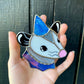 Blue Wizard Mini Opossum Stained Glass Ornament