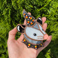 Mini Candycorn Wizard Opossum Stained Glass Suncatcher
