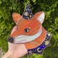 Royal Blue Wizard Fox Stained Glass Suncatcher