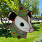 Pansy Opossum Stained Glass Suncatcher
