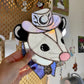 Purple Cowboy Opossum Stained Glass Suncatcher