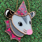 Mini Lovely Opossum Stained Glass Ornament