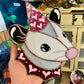 Sparkly Pink Lovely Opossum Stained Glass Suncatcher