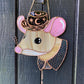Celestial Cowboy Mouse Stained Glass Suncatcher
