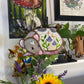 Mini Grey Rat and Purple Mushroom Stained Glass Suncatcher