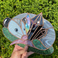 Amethyst Crystal Guardian Opossum Stained Glass Opossum