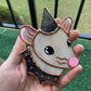 Mini Van Gogh Wizard Rat Stained Glass Ornament
