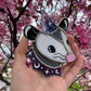 Purple Galaxy Opossum Mini Stained Glass Ornament