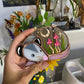 Mini Pink Mushroom Opossum Stained Glass Suncatcher