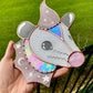 Warm Lavender SparkleWizard Opossum Stained Glass Suncatcher