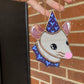 Mini Grey Rat Stained Glass Ornament