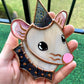 Mini Van Gogh Wizard Rat Stained Glass Ornament