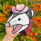 Made to Order: Screaming Cowboy Opossum Stained Glass Suncatcher