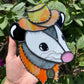Tie Dye Cowboy Opossum Stained Glass Suncatcher