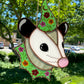 Pansy Opossum Stained Glass Suncatcher