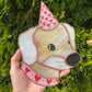 Lovely Heart Lab Stained Glass Suncatcher