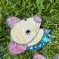 Iridescent Tan Bandana Rat Stained Glass Suncatcher