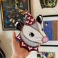 Sparkly Pink Lovely Opossum Stained Glass Suncatcher