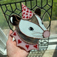 Valentine Opossum Stained Glass Suncatcher