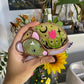 Mini Tan Tulip Rat Mushroom Stained Glass Suncatcher