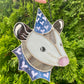 Purple Heart Stained Glass Opossum