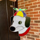Helicopter Hat Puppy Stained Glass Suncatcher
