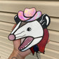 Made to Order: Screaming Cowboy Opossum Stained Glass Suncatcher