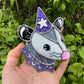 Purple Star Opossum Mini Stained Glass Ornament