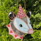 Lovely Opossum Stained Glass Suncatcher