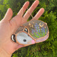 Lavender Sleepy Opossum Mini Stained Glass Suncatcher