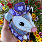Purple Van Gogh Cowboy Opossum Stained Glass Suncatcher