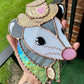 Love Cowboy Opossum Stained Glass Suncatcher