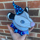 Blue Wizard Opossum Stained Glass Suncatcher
