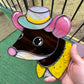 Banana Mouse Stained Glass Suncatcher