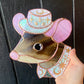Celestial Cowboy Mouse Stained Glass Suncatcher