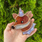 Mini Purple Heart Wizard Fox Stained Glass Suncatcher