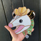 Green Celestial Screamy Cowboy Opossum Stained Glass Suncatcher