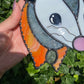 Tie Dye Cowboy Opossum Stained Glass Suncatcher