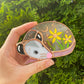 Sunflower Sleepy Opossum Mini Stained Glass Suncatcher