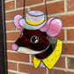 Banana Mouse Stained Glass Suncatcher