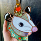 Tulip Wizard Opossum Stained Glass Suncatcher