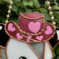Lovely Cowboy Opossum Stained Glass Suncatcher