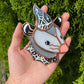 Mini Spiderweb (version 1) Wizard Opossum Stained Glass Suncatcher