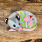 Mini Pink (ver 1) Valentine Sleepy Opossum Stained Glass Suncatcher