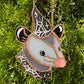 Mini Spiderweb (version 1) Wizard Opossum Stained Glass Suncatcher