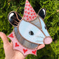 Lovely Opossum Stained Glass Suncatcher