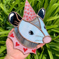 Lovely Opossum Stained Glass Suncatcher